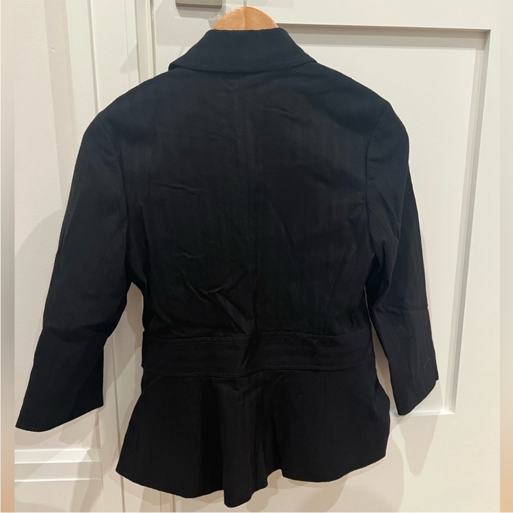 Black Striped Max Studio Vintage Buttoned Jacket [Size 6] - Picture 2 of 4